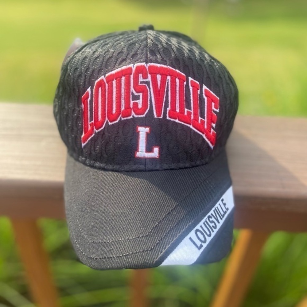 Louisville Kentucky Hat Cap Black Strap Back Mesh NEW